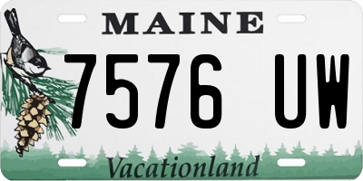 ME license plate 7576UW