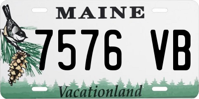 ME license plate 7576VB