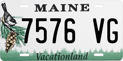 ME license plate 7576VG