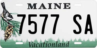 ME license plate 7577SA