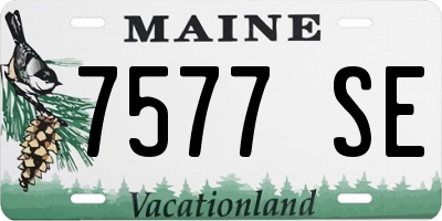 ME license plate 7577SE