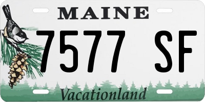 ME license plate 7577SF