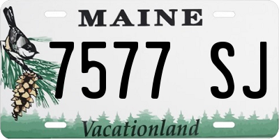 ME license plate 7577SJ