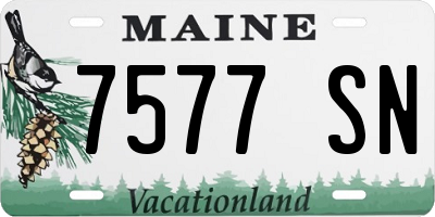 ME license plate 7577SN