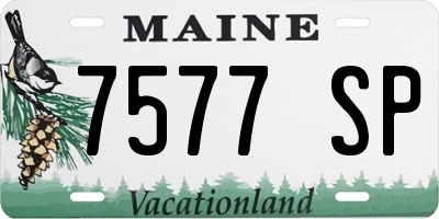 ME license plate 7577SP