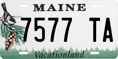 ME license plate 7577TA