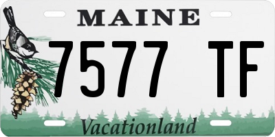 ME license plate 7577TF