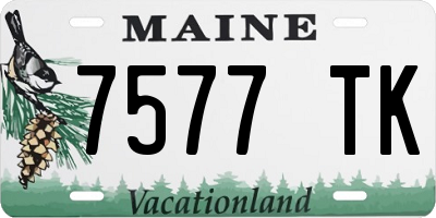 ME license plate 7577TK