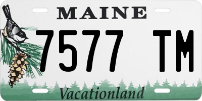 ME license plate 7577TM