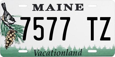 ME license plate 7577TZ