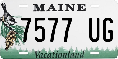 ME license plate 7577UG