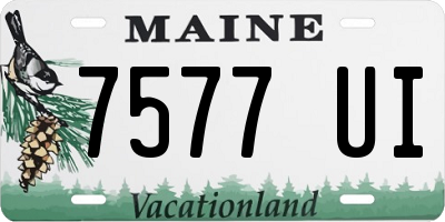 ME license plate 7577UI