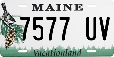 ME license plate 7577UV