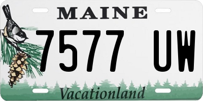 ME license plate 7577UW