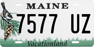 ME license plate 7577UZ