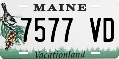 ME license plate 7577VD