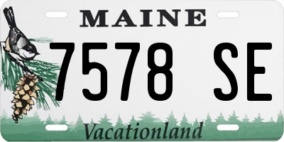 ME license plate 7578SE