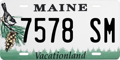ME license plate 7578SM