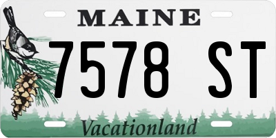 ME license plate 7578ST