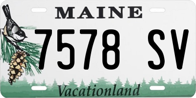 ME license plate 7578SV