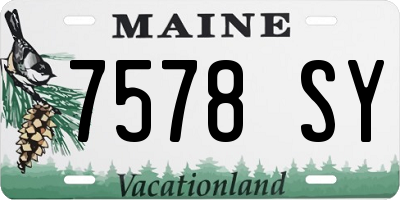 ME license plate 7578SY