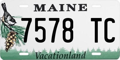 ME license plate 7578TC