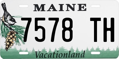 ME license plate 7578TH