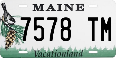 ME license plate 7578TM