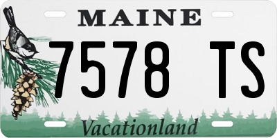 ME license plate 7578TS