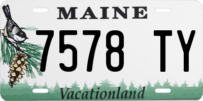 ME license plate 7578TY