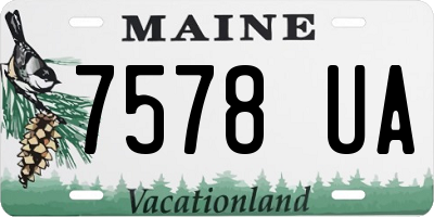 ME license plate 7578UA