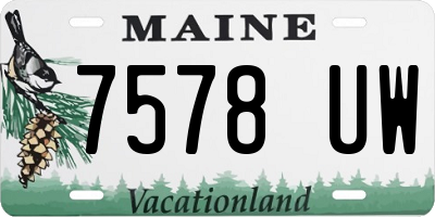 ME license plate 7578UW