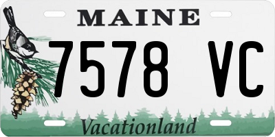 ME license plate 7578VC