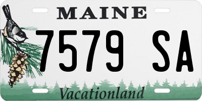 ME license plate 7579SA