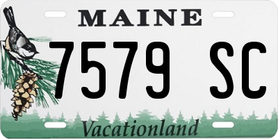 ME license plate 7579SC