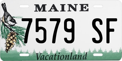 ME license plate 7579SF