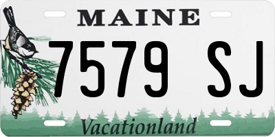 ME license plate 7579SJ