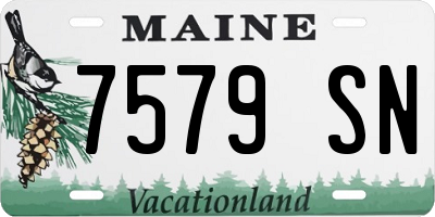 ME license plate 7579SN