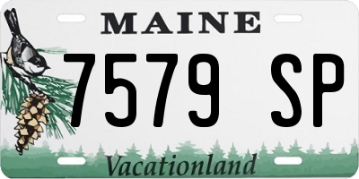 ME license plate 7579SP