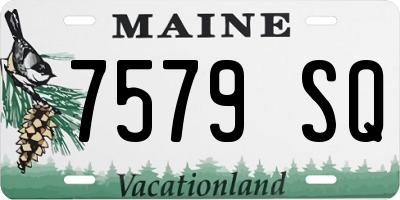 ME license plate 7579SQ