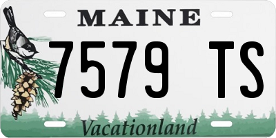 ME license plate 7579TS