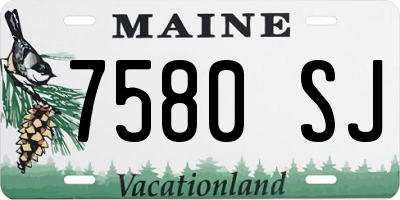 ME license plate 7580SJ
