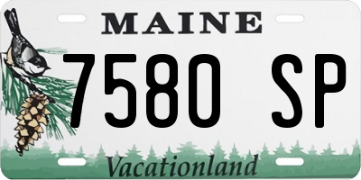 ME license plate 7580SP