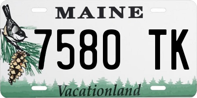 ME license plate 7580TK