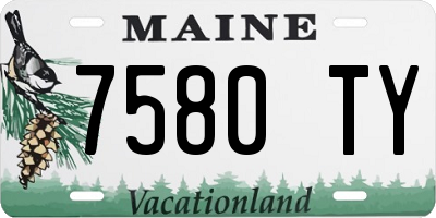 ME license plate 7580TY