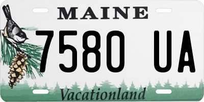 ME license plate 7580UA