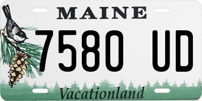 ME license plate 7580UD