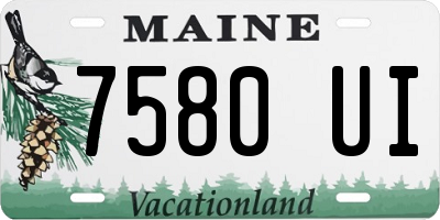 ME license plate 7580UI