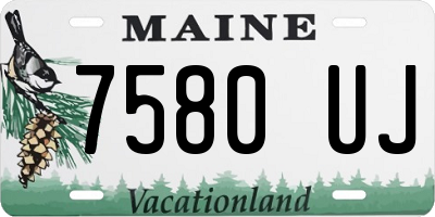 ME license plate 7580UJ