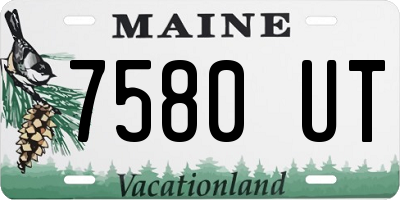 ME license plate 7580UT